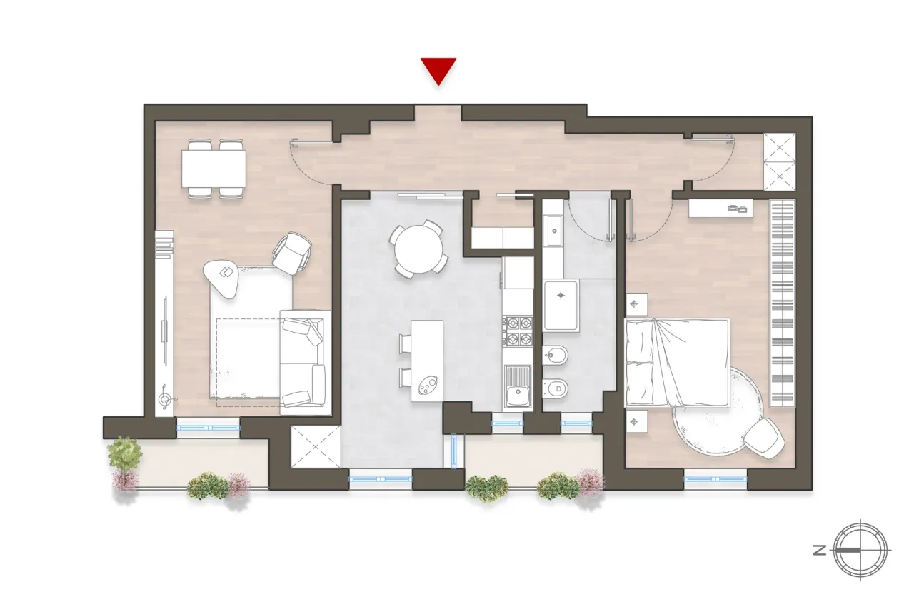 living - Momigliano 3 - Living - Dils - Plano del piso - 1