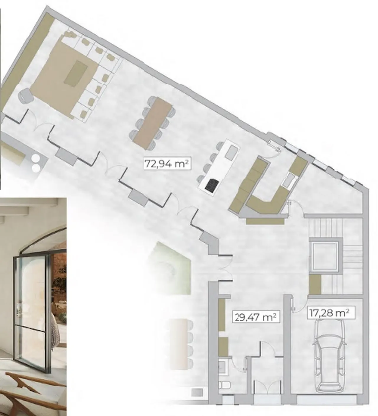living - 375m² house / villa for sale in Ses Salines - Floor Plan - 2