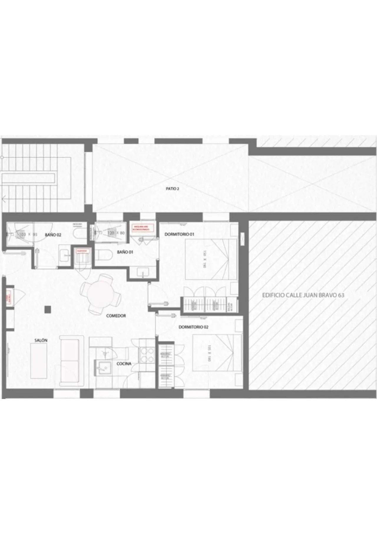 living - 71m² apartment for sale in Lista, Madrid - Floor Plan - 1