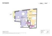 living - Piso de 77m² en venta en El Born, Barcelona - Plano del piso thumbnail - 1