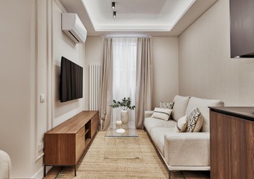 living - Piso de 71m² con 10m² terraza en venta en Almagro, Madrid - featured