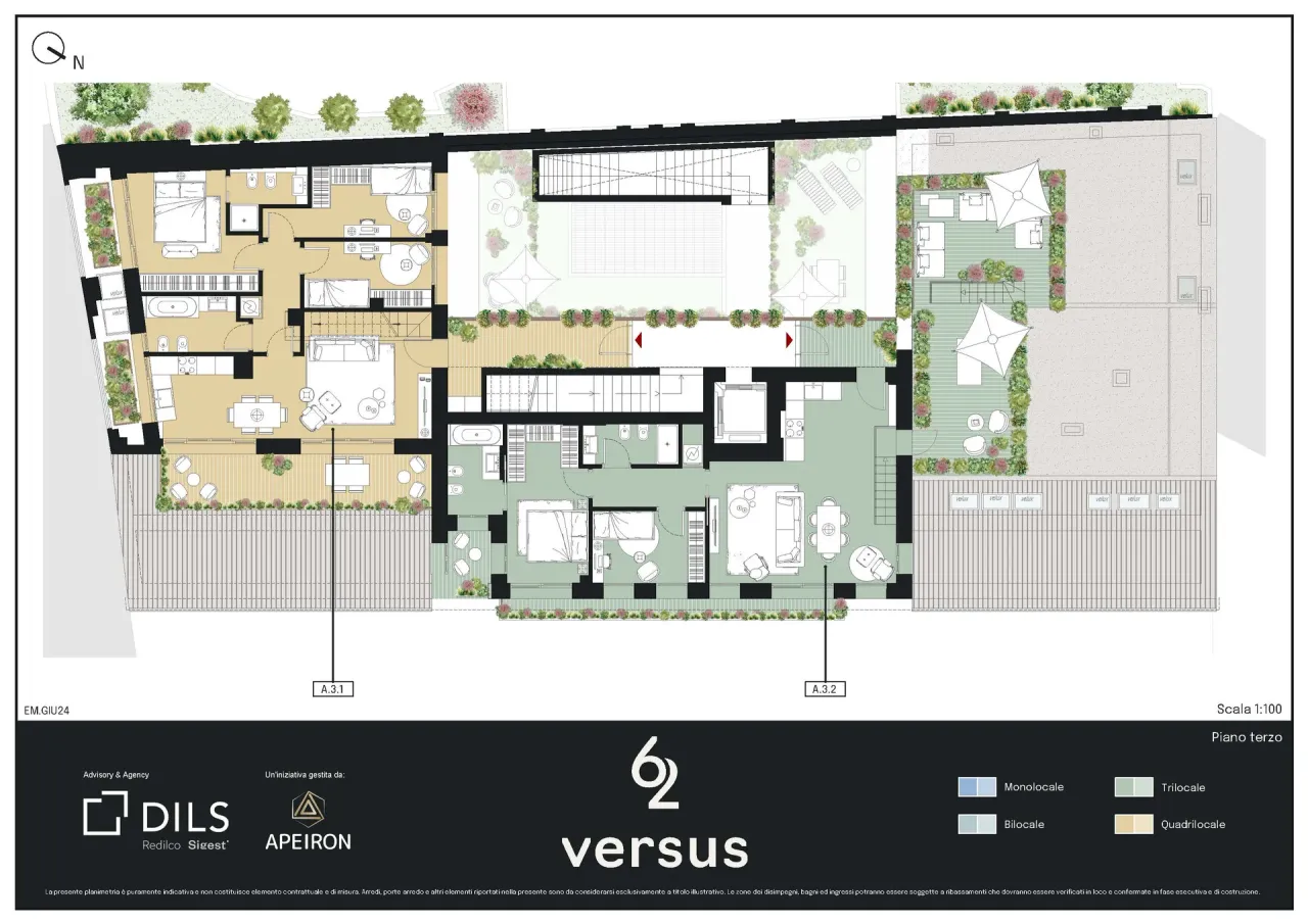 living - Versus Milano - Living - Dils - Plan d'étage - 3