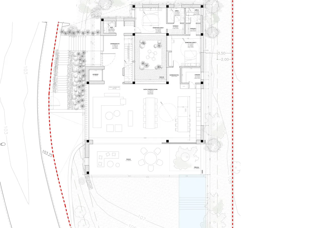 living - Casa / villa de 500m² en venta en Bendinat, Islas Baleares - Plano del piso - 2