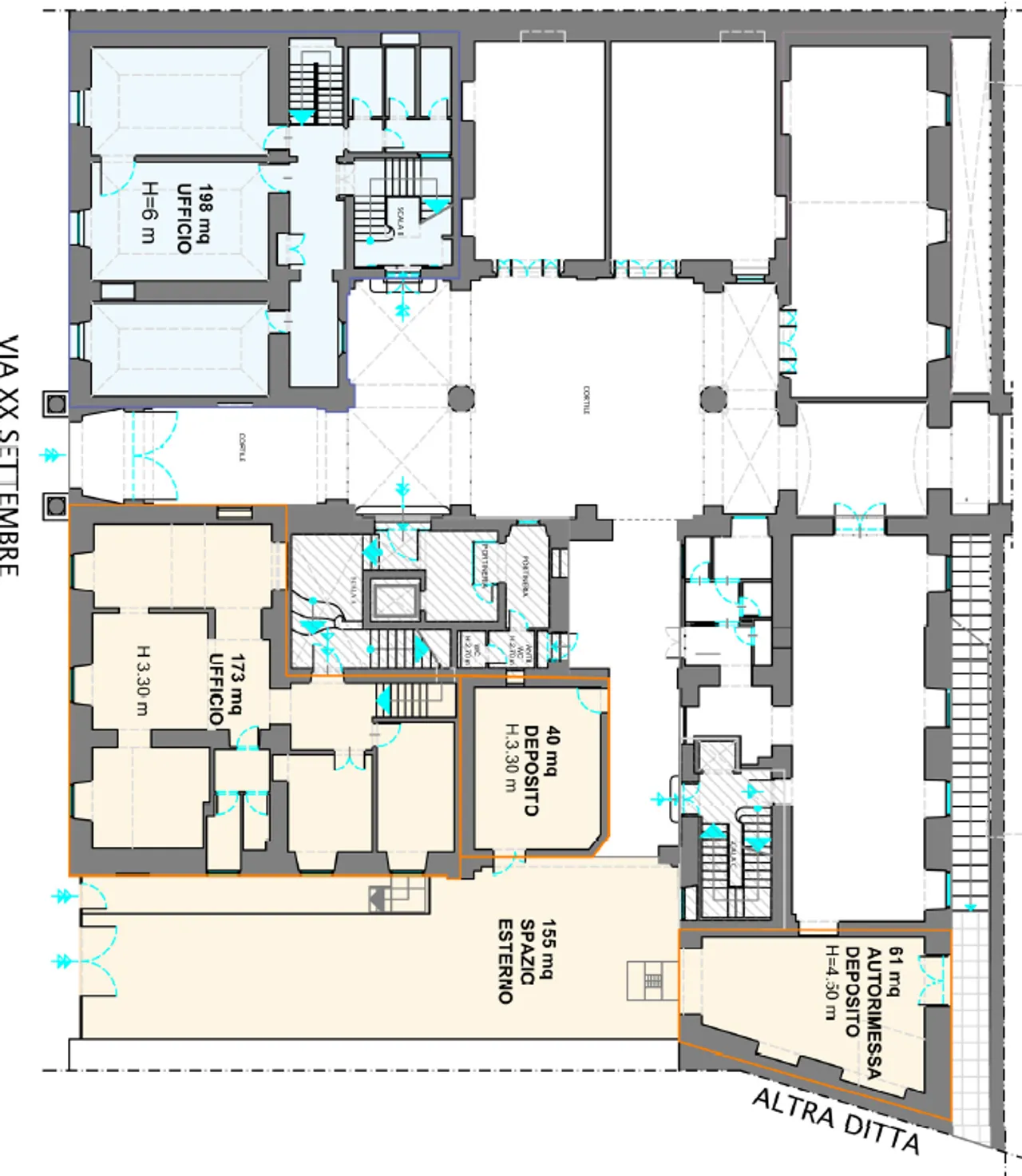 office - XX Settembre 5 - Office - Dils - Verdiepingsplan - 2