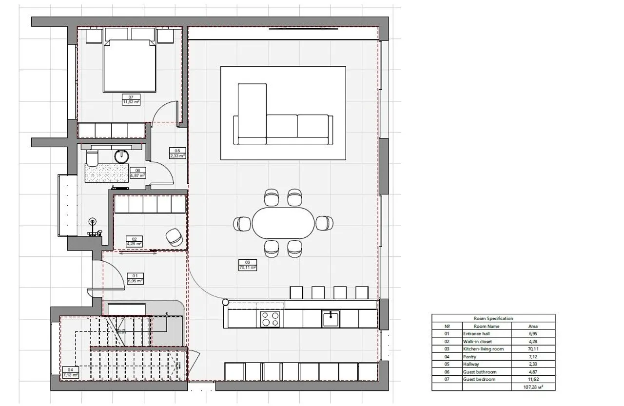 living - 524m² plot for sale in Alella, Barcelona - Floor Plan - 1