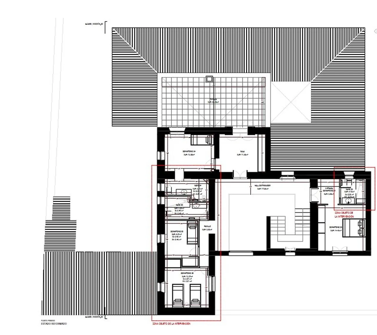 living - Casa rural de 493m² en venta en Santa Maria del Cami - Plano del piso - 2