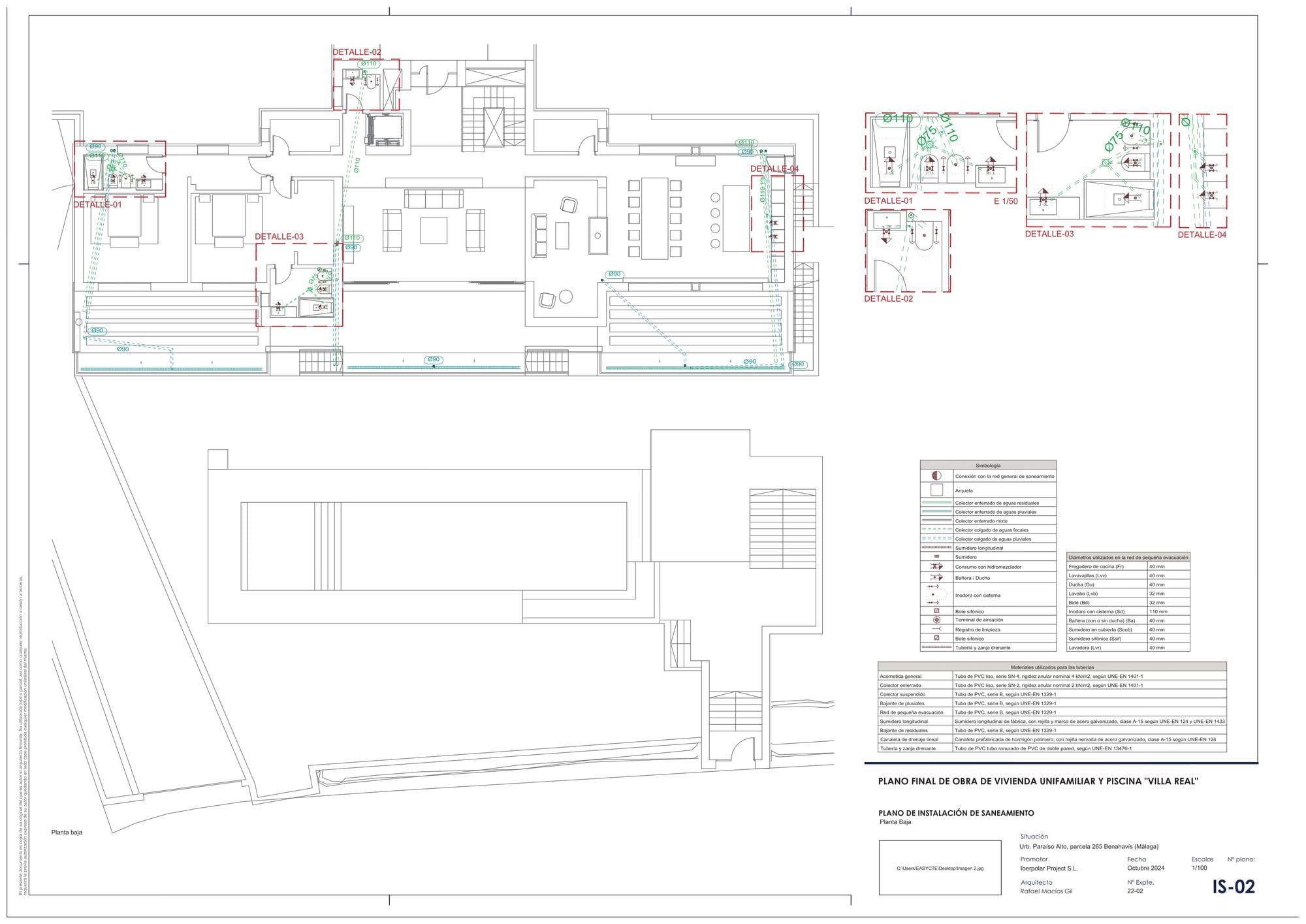 living - Casa / villa de 980m² con 500m² de jardín en venta en Paraiso - Plano del piso - 1