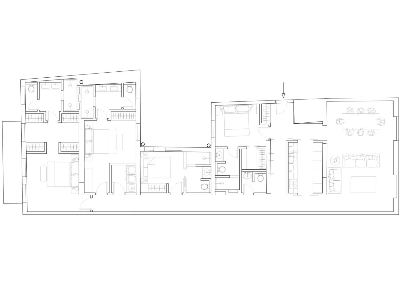 living - 196m² apartment for sale in Embajadores, Madrid - Floor Plan - 1
