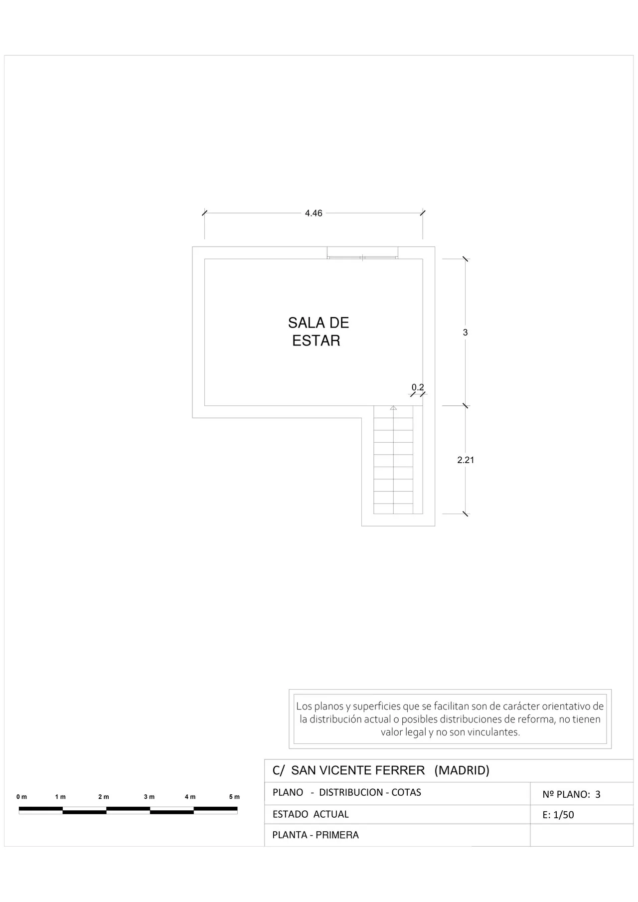 living - 190m² apartment for sale in Malasaña, Madrid - Floor Plan - 3