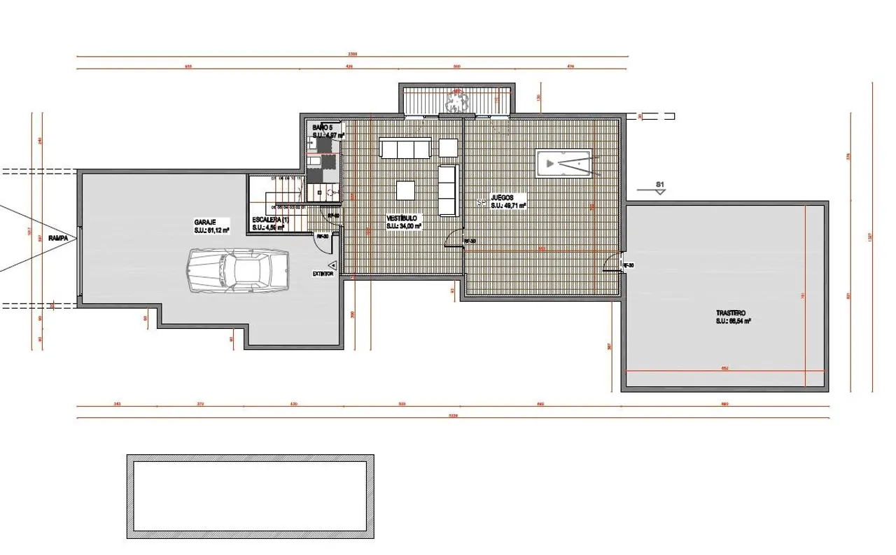 living - 500m² house / villa with 93m² terrace for sale in Sant Vicenç de Montalt - Floor Plan - 2