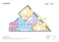 living - Piso de 86m² en venta en Sant Antoni, Barcelona - Plano del piso thumbnail - 1