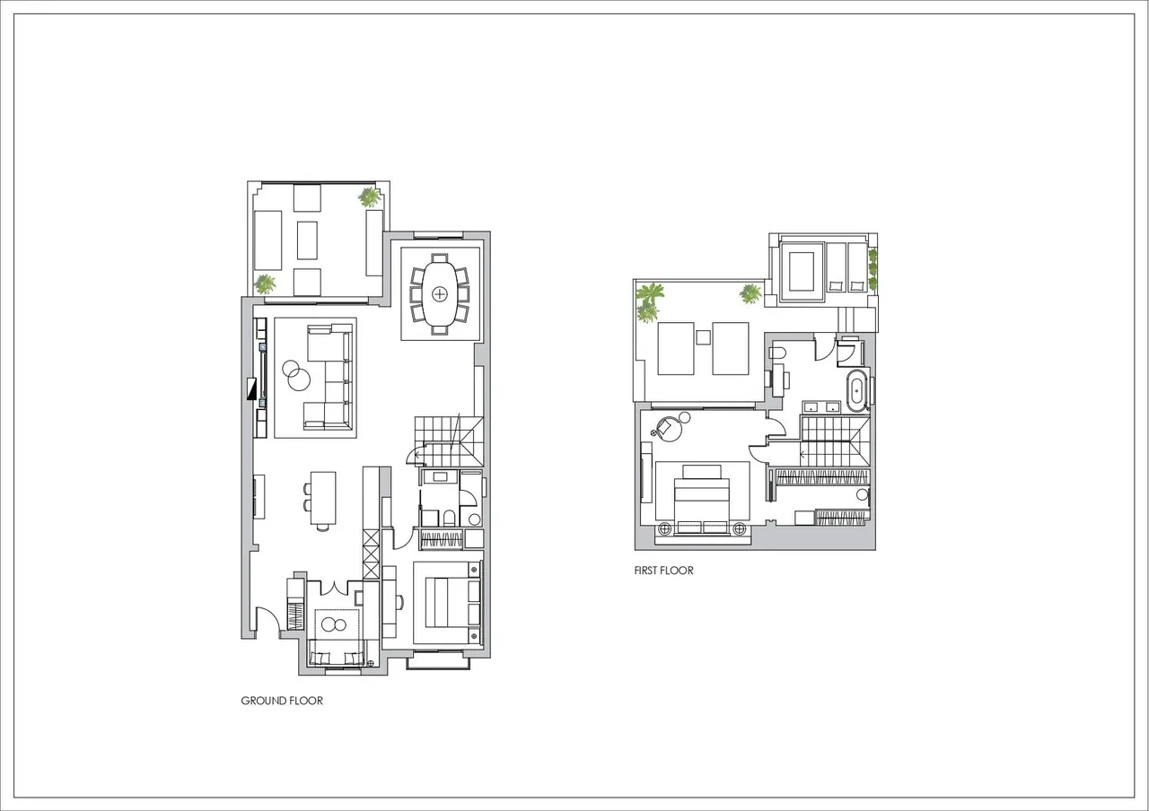 living - Ático de 195m² con 49m² terraza en venta en Nueva Andalucía - Plano del piso - 1