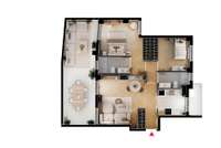 living - Piso de 97m² en venta en Goya, Madrid - Plano del piso thumbnail - 1
