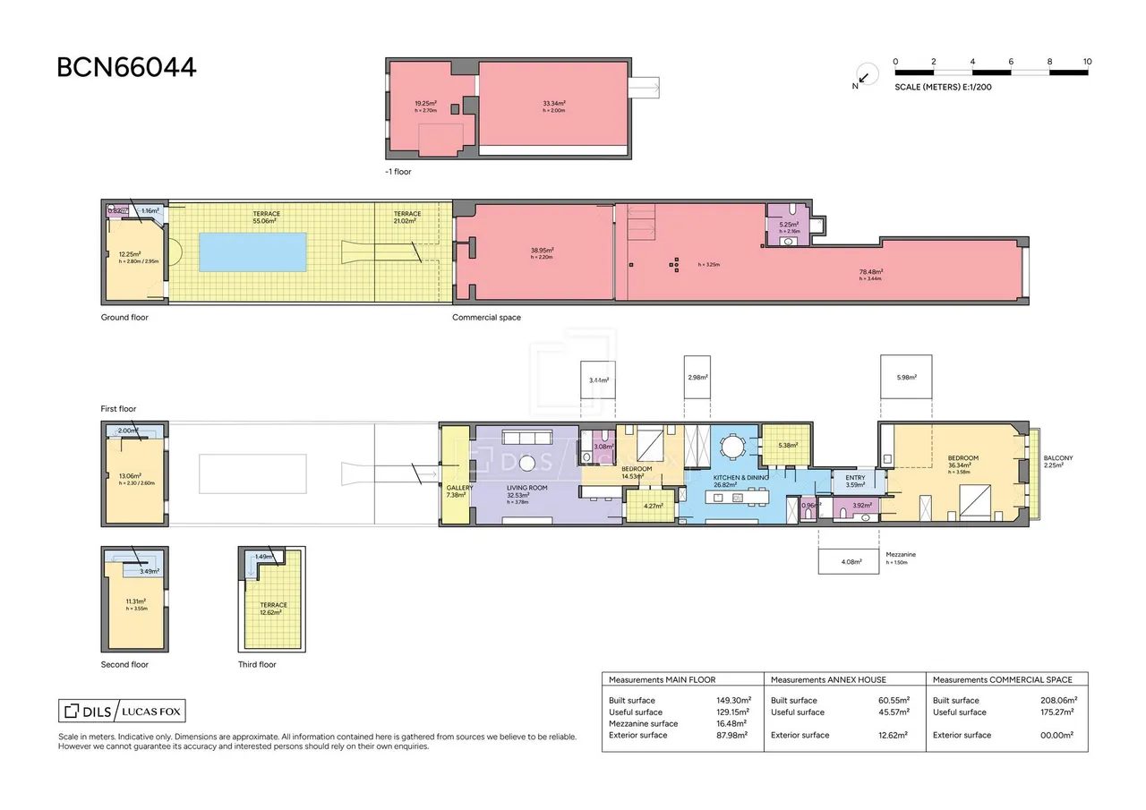 living - 226m² apartment with 101m² terrace for sale in Gótico - Floor Plan - 1