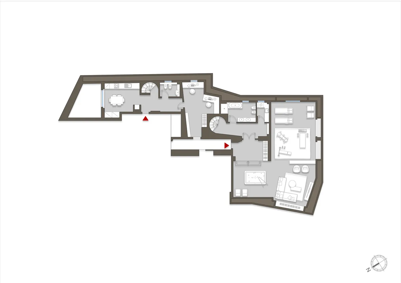 living - Villa Grazioli 4A - Living - Dils - Verdiepingsplan - 2