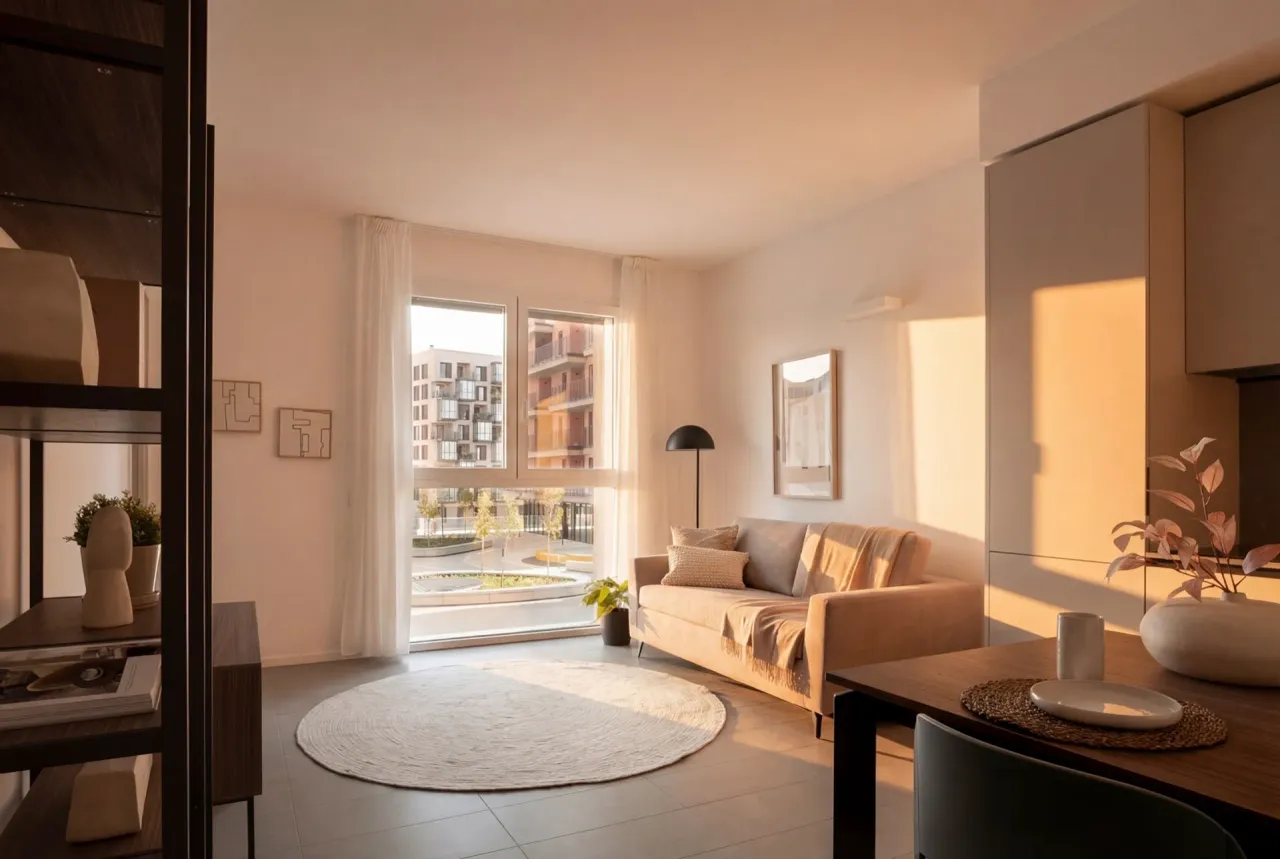 Studio of 43 sqm - Edificio C2 - LivinUp  | Milano - Floor Plan - 1