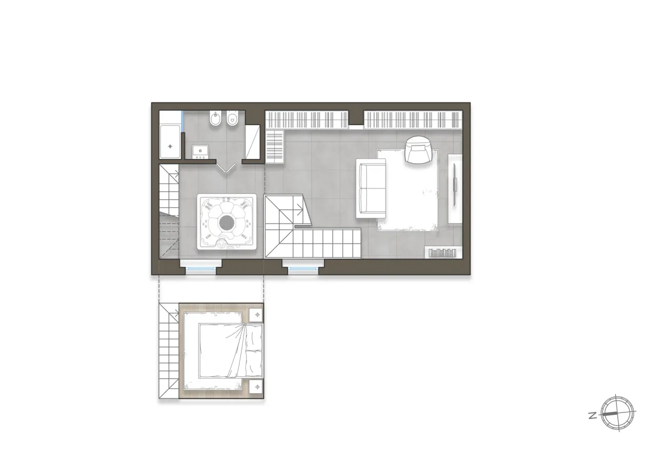 living - Isonzo 24 - Living - Dils - Plan d'étage - 2