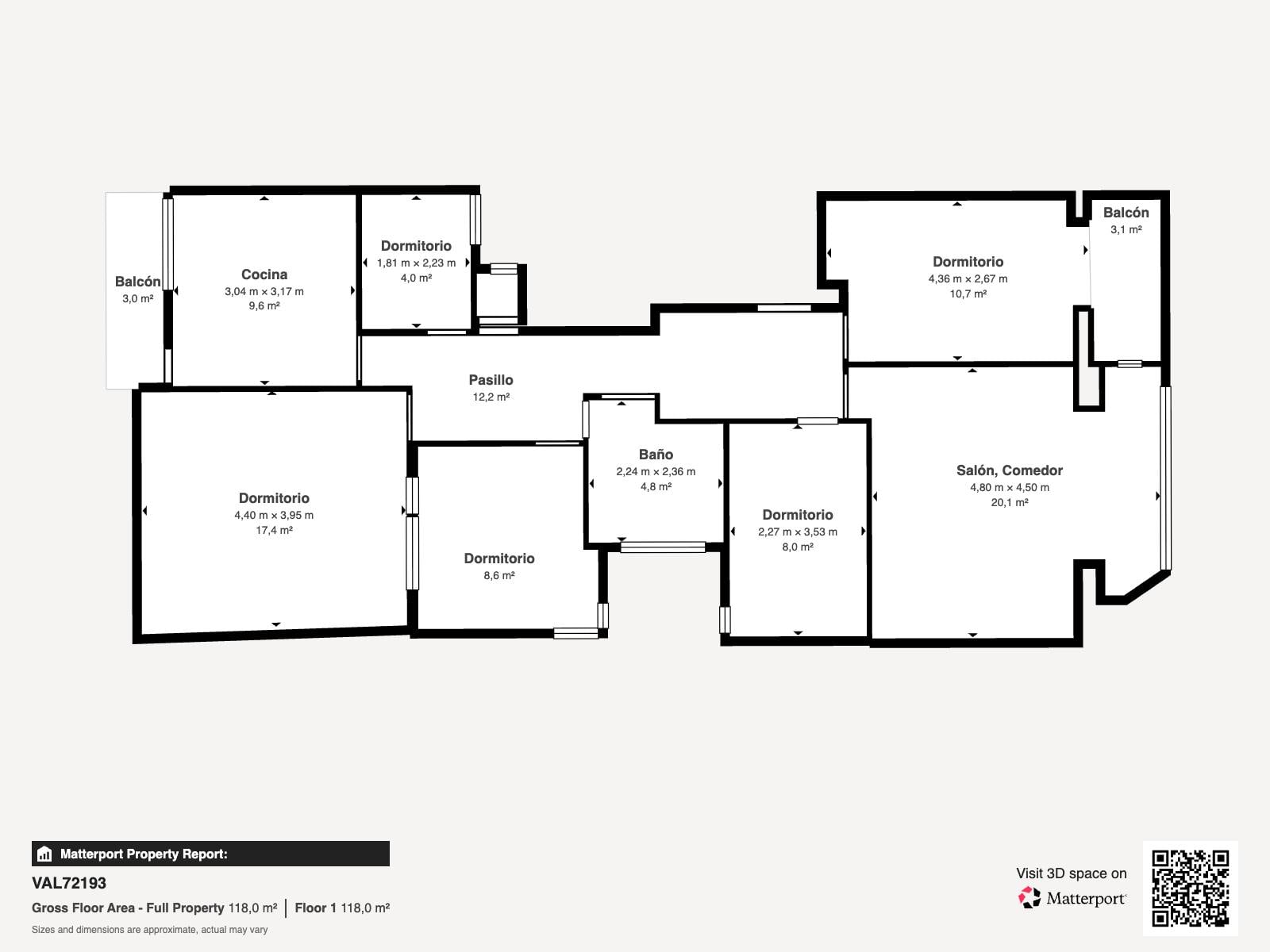 living - 136m² apartment for sale in El Pla del Remei, Valencia - Floor Plan thumbnail - 1