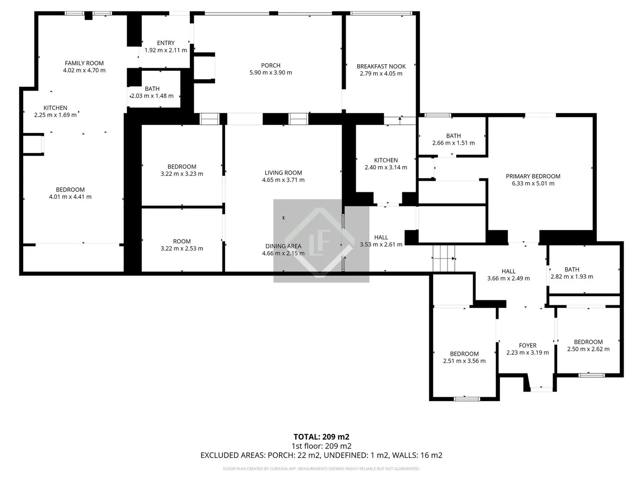 living - Piso de 330m² en venta en Palma de Mallorca, Islas Baleares - Plano del piso - 1