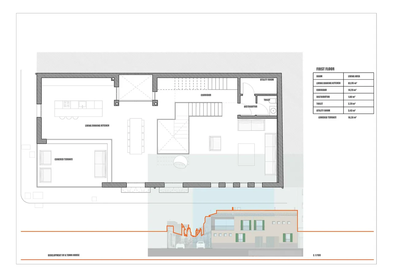 living - 308m² plot for sale in Palma de Mallorca, Balearic Islands - Floor Plan - 1