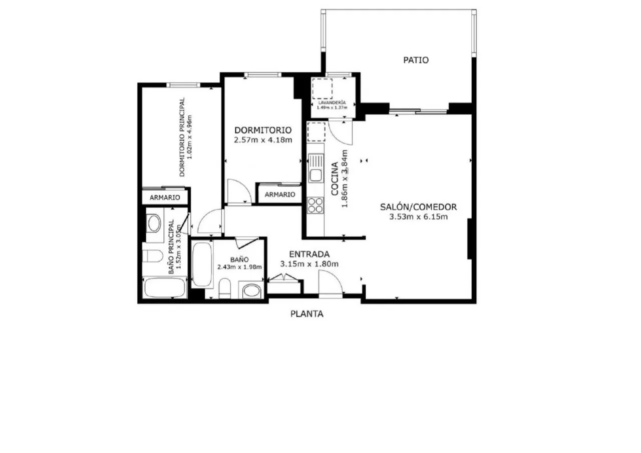 living - 117m² apartment with 35m² garden for sale in Golden Mile - Floor Plan - 1