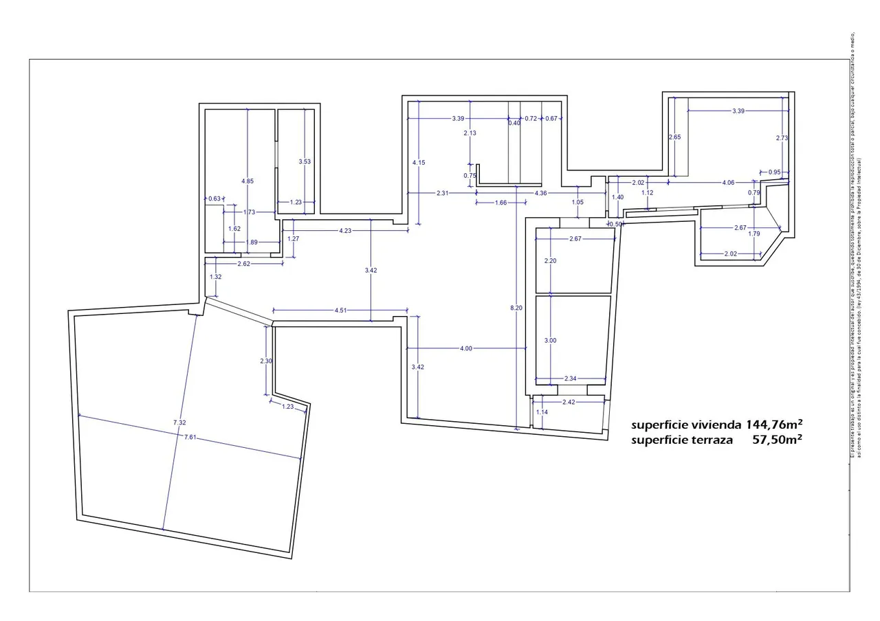 living - Ático de 148m² con 60m² terraza en venta en El Pla del Remei - Plano del piso - 1