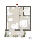 living - Caviglia 3A - unità 4 - Living - Dils - Plan d'étage thumbnail - 1
