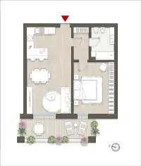 living - Caviglia 3A - unità 4 - Living - Dils - Plan d'étage thumbnail - 1