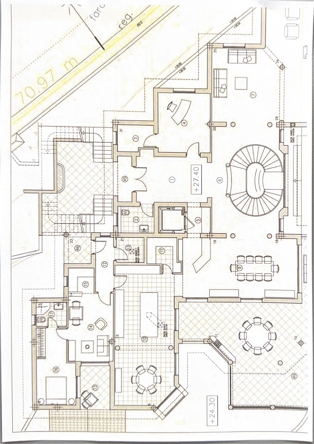 living - Casa / villa de 898m² en venta en Costa de la Calma - Plano del piso - 2