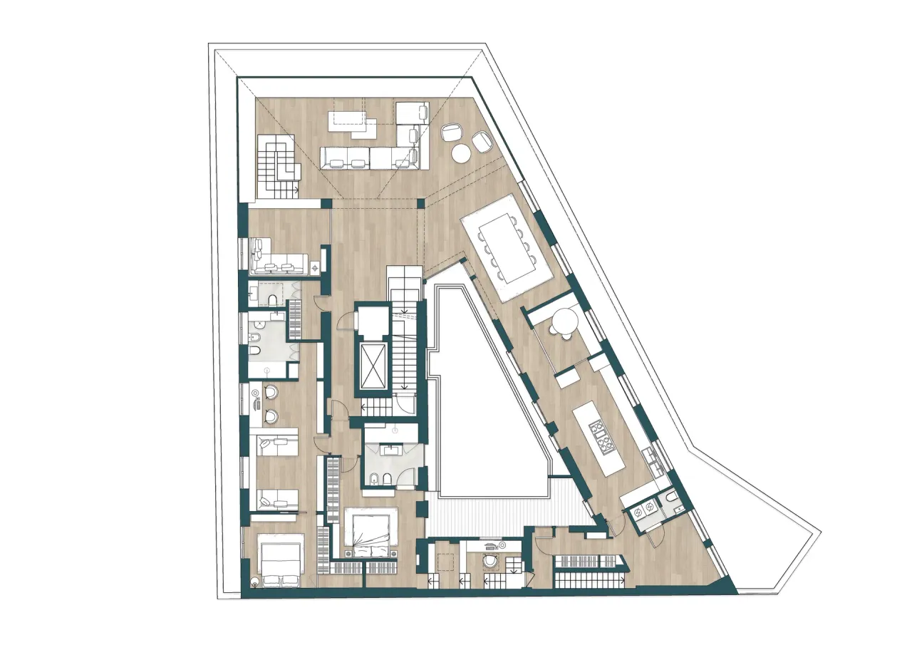 living - Sforzesca - Living - Dils - Plano del piso - 1