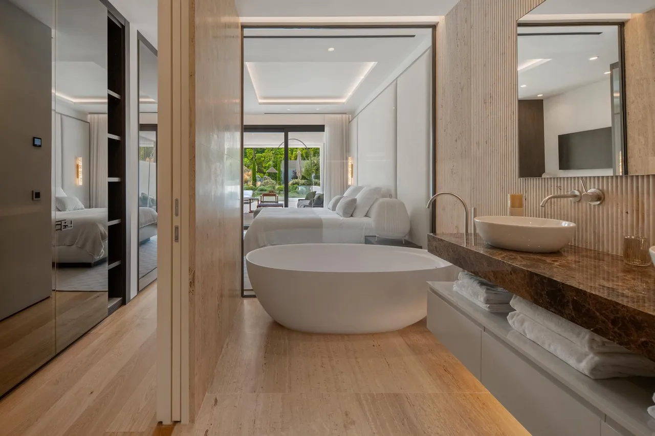living - Ático de 252m² con 102m² terraza en venta en Milla de Oro - gallery - 9