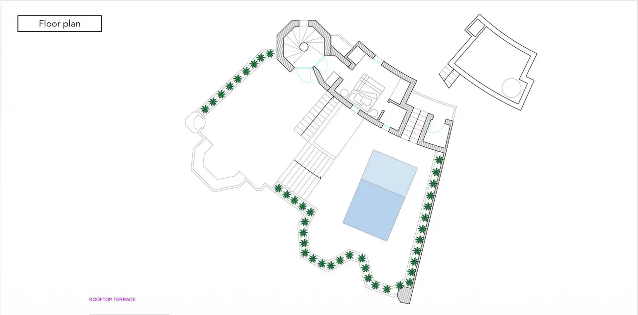 living - Ático de 420m² con 195m² terraza en venta en Nagüeles - Plano del piso - 1