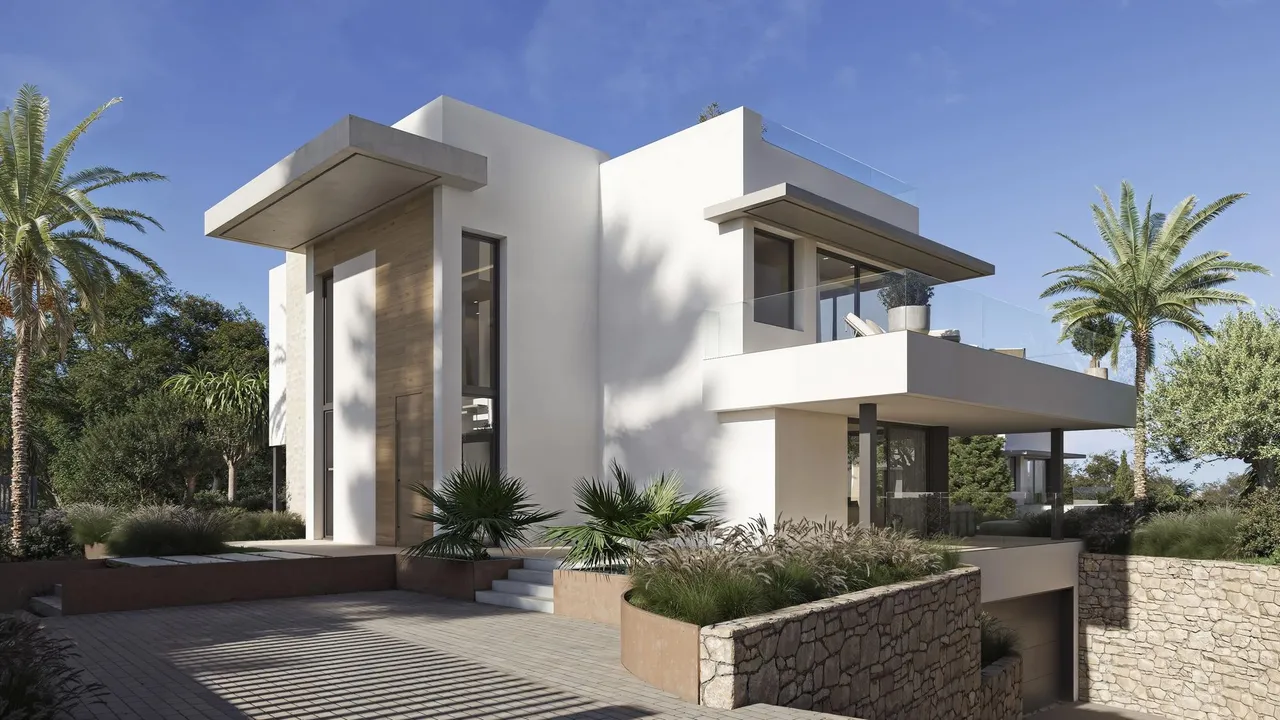 living - Urbanización privada de 7 villas modernas con vistas al mar a la venta situada en Marbella Este - Plano del piso - 1