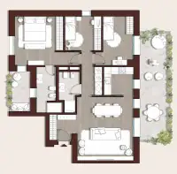 living - Comelico 41 - Living - Dils - Plan d'étage thumbnail - 3