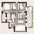 living - Comelico 41 - Wonen - Dils - Verdiepingsplan thumbnail - 3
