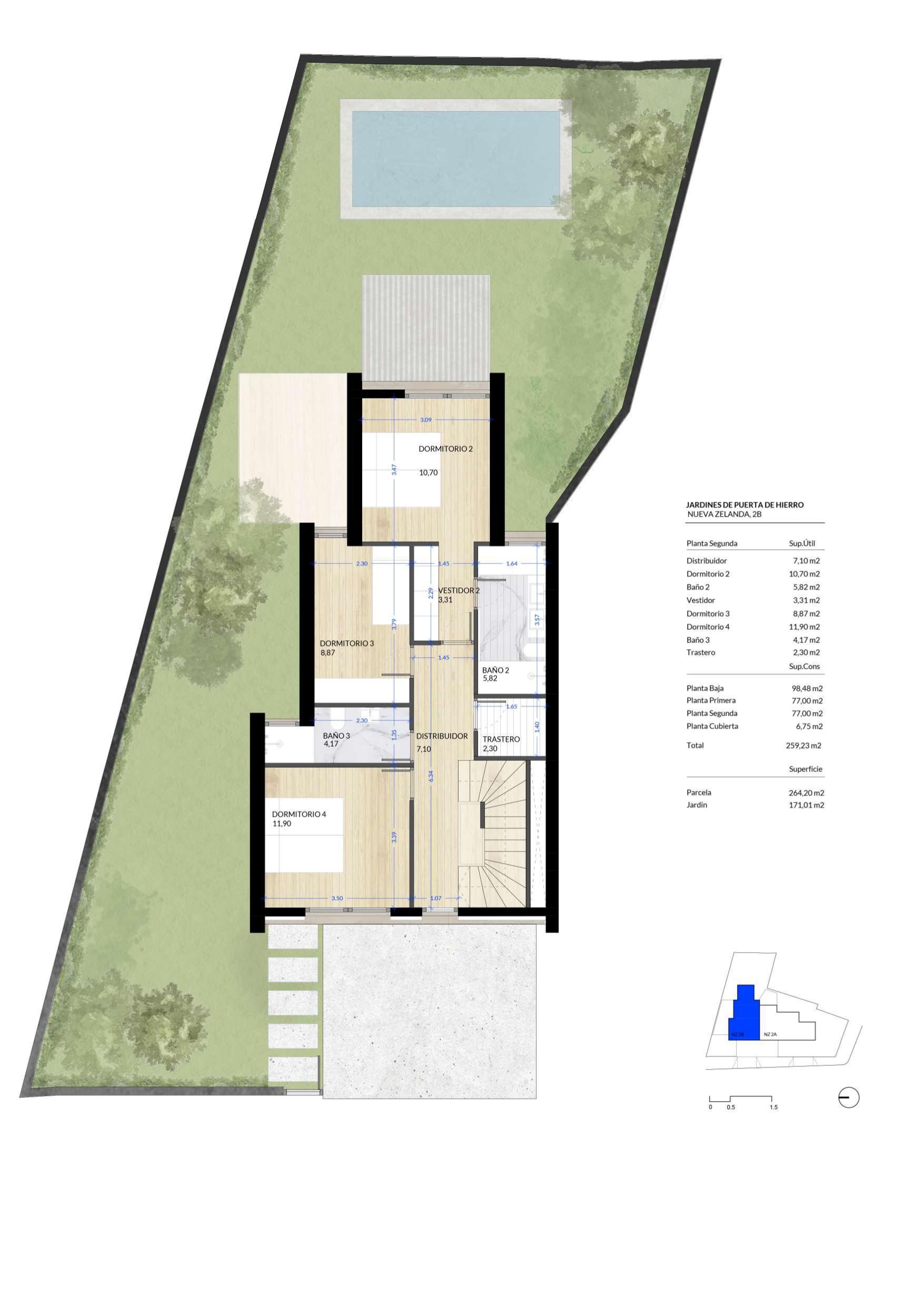 living - Casa / villa de 407m² en venta en Puerta de Hierro, Madrid - Plano del piso thumbnail - 3