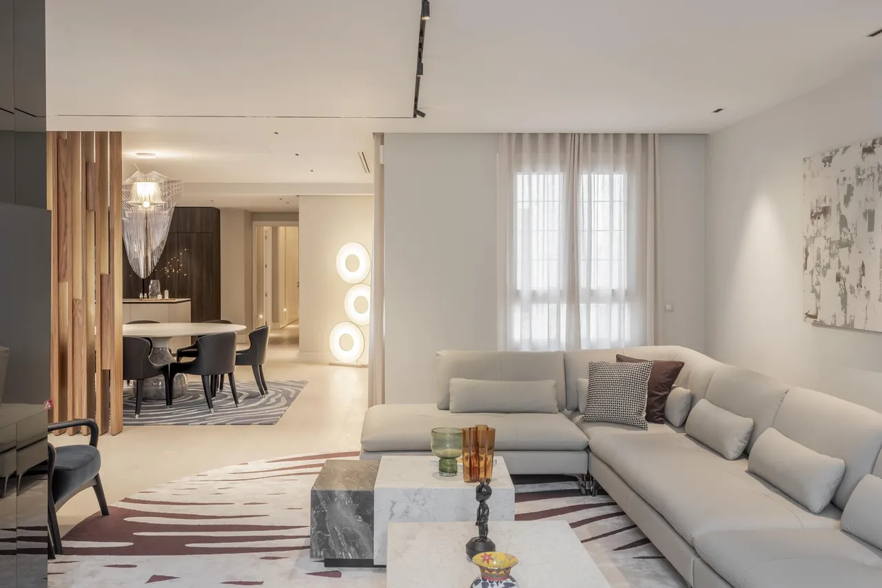 living - Ático de 394m² con 61m² terraza en venta en Castellana - gallery - 8