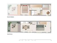 living - Piso de 91m² con 52m² terraza en venta en Playa Malvarrosa/Cabanyal - Plano del piso thumbnail - 1