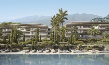 living - Apartamentos con vistas al mar en venta sobre plano en El Higuerón - featured