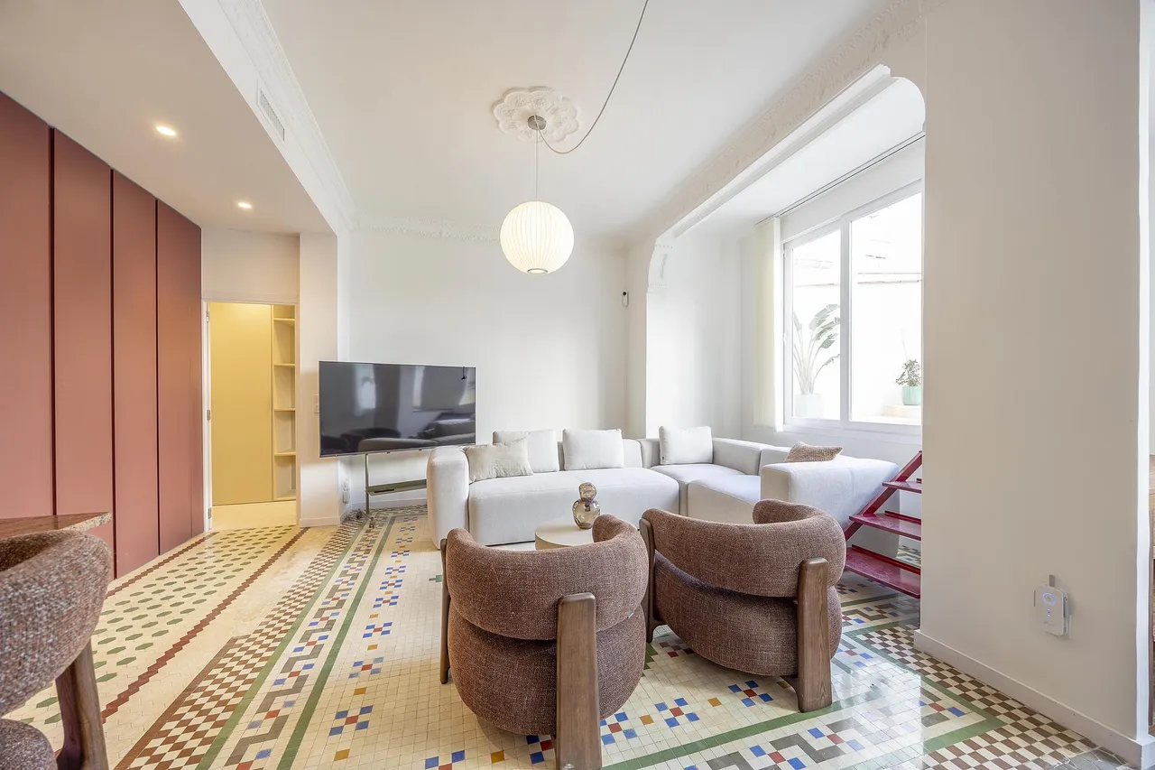 living - Piso de 230m² con 75m² terraza en venta en Gran Vía - gallery - 10