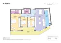 living - 109m² apartment with 27m² terrace for sale in Gótico - Floor Plan thumbnail - 1