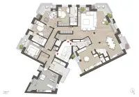 living - Porta Venezia - Living - Dils - Plan d'étage thumbnail - 1