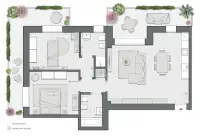 Trilocale di 106 m2 - Edificio A1 - LivinUp  | Milano - Floor Plan thumbnail - 1