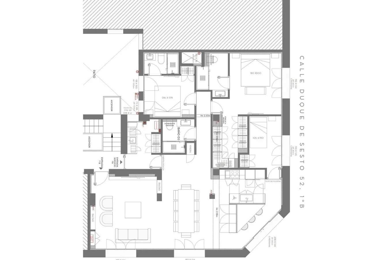 living - 145m² apartment for sale in Goya, Madrid - Floor Plan - 1