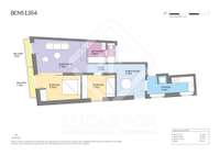 living - 73m² apartment for sale in Gótico, Barcelona - Floor Plan thumbnail - 1