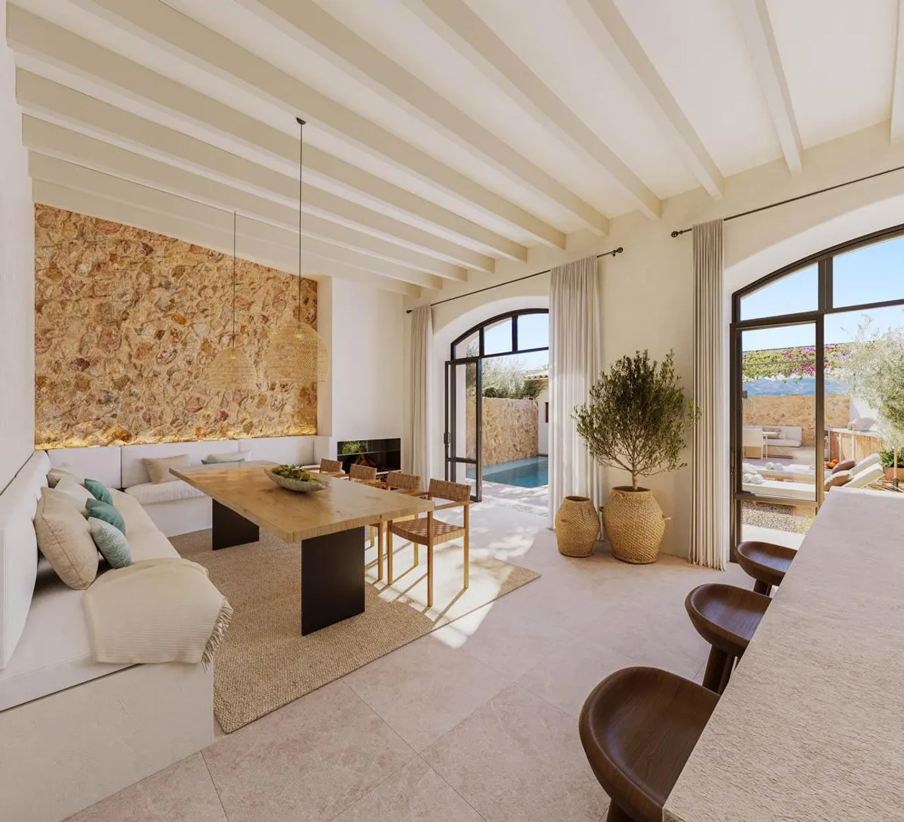 living - 300m² house / villa with 130m² garden for sale in Santa Maria del Cami - gallery - 4