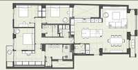 living - 197m² apartment for rent in El Pla del Remei, Valencia - Floor Plan thumbnail - 1