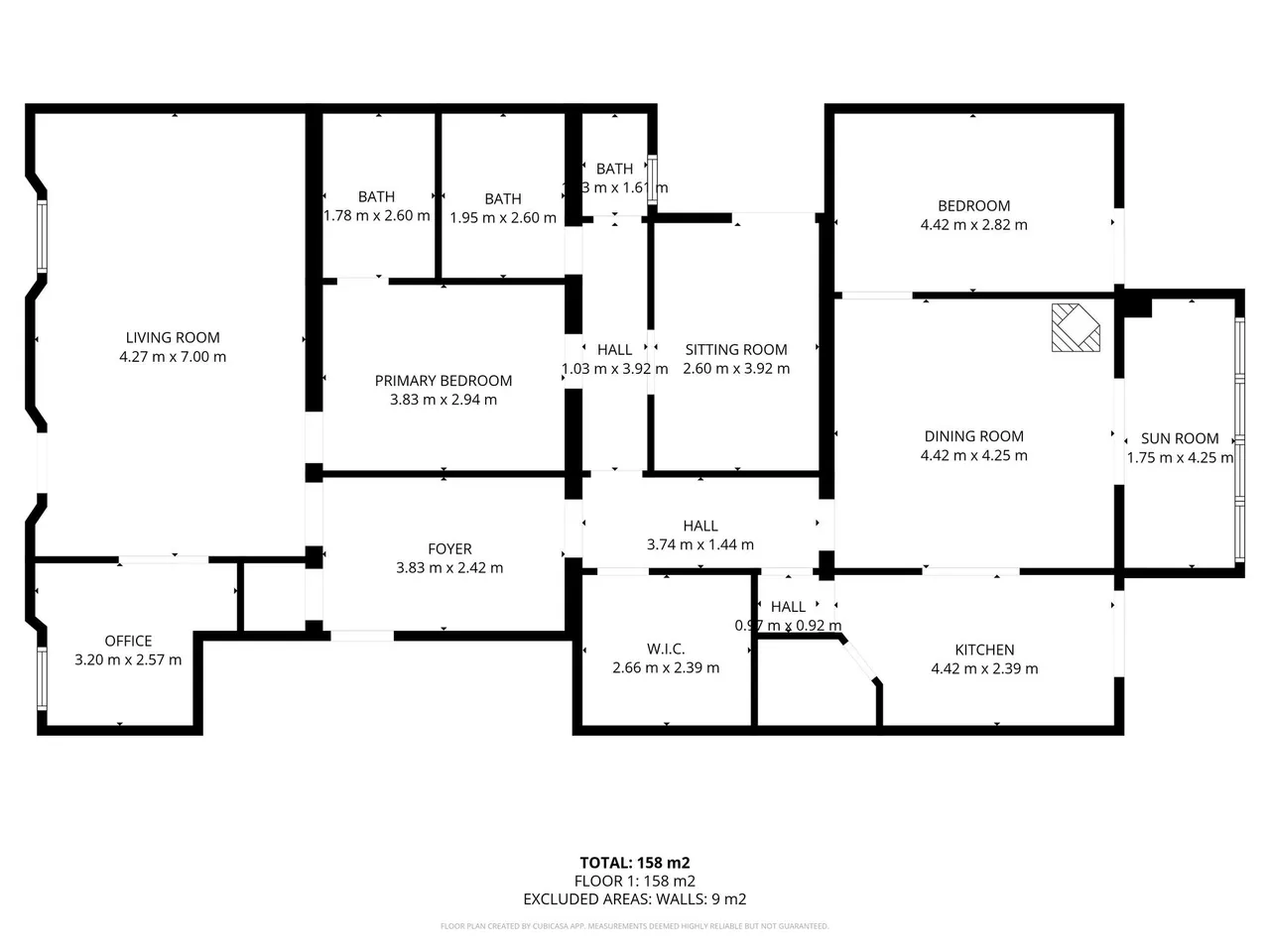 living - Piso de 202m² con 12m² terraza en venta en Palma de Mallorca - Plano del piso - 1