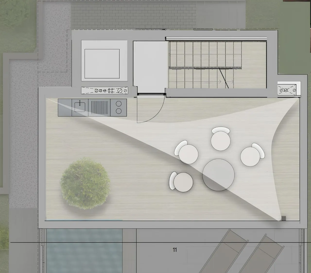 living - Casa / villa de 228m² en venta en Genova, Palma - Plano del piso - 1