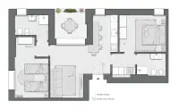 Two Bedrooms of 92 sqm - Edificio C2 - LivinUp  | Milano - Floor Plan thumbnail - 1